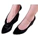 Jarseen 4 Pairs No Show Liner Socks Women's Low Cut Cotton Nylon Boat Invisible Hidden Socks Non-Slip for Flats (Shoe Size 5-8, 2Black+2Nude)