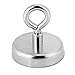 Neodymium Fishing Magnet 330 LBS Super Strong Pulling Force with Eyebolt for Retrieving in River and Magnetic Fishing, 2.36