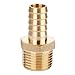 U.S. Solid Brass Hose Fitting, Adapter, 1/2