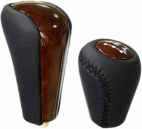 Tuesday Toyota Prado 2003-2007 Gear Shift Knobs with Dark Wood and Black Leather
