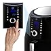 Simple Living Products XL Digital Air Fryer, 7 Custom Presets, 2 Hour Keep Warm and Memory Control Function, Airfryer Recipe Cookbook, Black High Gloss Finish with 5.8 Quart Capacity, 1800 Watts