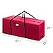 Christmas Tree Storage Bag with Wheels - Canvas Duffel for 12-Foot Fake Trees and Protecting Holiday Decorations and Inflatables by Elf Stor (Red)