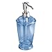 InterDesign Franklin Liquid Soap & Lotion Dispenser Pump for Kitchen or Bathroom Countertops, Cobalt/Chrome