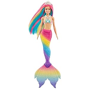 Barbie Dreamtopia Rainbow Magic Mermaid - Doll with Rainbow Hair & Water-Activated Color Change Feature - Fantasy Look…