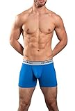 Obviously Naked Boxer Brief 3 inch Leg (Large, Blue)