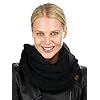 C.C Women's Winter Cable Knit Sherpa Lined Warm Infinity Pullover Scarf