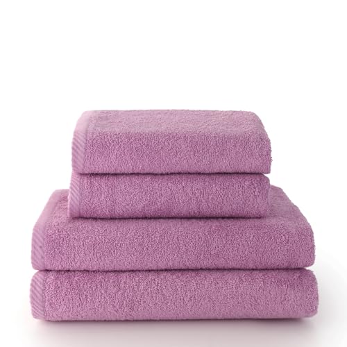 Top Towel - Combinazione - 2 Asciugamani da Lavabo o Mani + 2 Asciugamani da Doccia - Set di Asciugamani da Bagno - 100% Cotone