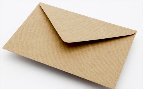 50 x C6 Plain Ribbed Recycled Kraft Card Envelopes Natural Brown (114x162mm A6)