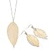 Women's Real Natural Filigree Leaf Long Pendant Necklace Trendy Bohemian Jewelry