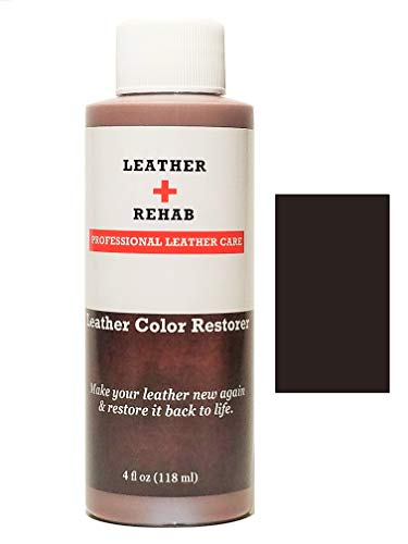 Leather Rehab Leather Color Restorer - Repair & Restore Faded, Worn and Scratched Leather & Vinyl Easily with No Kit - Furniture, Couch, Car Seat, Shoes, Jacket and Boots - 4 oz. Truffle