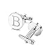 ORAZIO Mens Classic Engraved Initial Cufflinks Alphabet Letter Cufflinks Formal Kit Business Wedding Shirts B