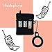 Mulafnxal Compatible with Airpods 1&2 Case,Cute 3D Funny Cartoon Character Silicone Airpod Ring Cover,Kawaii Fun Cool Stylish Design Skin,Cases for Girls Kids Teens Boys Air pods(Black Retro Phone)