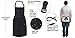 Ruvanti 2 Pack Durable Professional Grade Black Aprons for Men/Women.Adjustable Neck Strap and Size M to XXL(Large 34