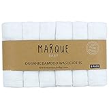 6pcs 100% Bamboo Baby Washcloths - NO DYES Super Soft & Absorbent Bath Towels 10