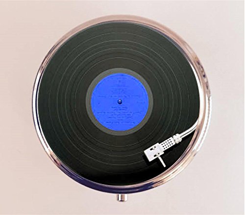 Turntable Record Player Pill Box Pillbox Case Pop Art DJ Vinyl Records - Thumbnail 6