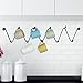 MyGift Black Metal Zigzag Design 9-Hook Wall Mounted Coffee Mug Rack, Kitchen & Bathroom Towel Hanger Hooks