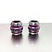 TIKING 2pcs 12mm Titanium Ti Barrel Shape Knife/Zipper Pull Jewelry Paracord/Lanyard Beads-Purple