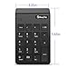 USB Numeric Keypad, BonyTek 19 Keys Numpad, USB Wireless Number Pad with 2.4G Mini USB Numeric Receiver for Laptop Desktop PC Notebook - Black (Ordinary Version)