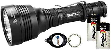 BUNDLE: EagleTac M25C2 CREE XM-L2 U2 LED Flashlight 1180 Lumens w/ 2x Energizer CR123A batteries and Lightjunction Keychain Light