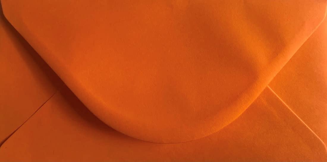 DL (110mm x 220mm) Coloured Envelopes for Greetings Cards Party Invitations & Craft - Pack of 75 (Orange)