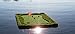 Low Country Pastimes- Float N' Chip- 4' x 6' Floating Golf Green- Includes Floating Green, 6 Foam Golf Balls and 1 Chipping Mat