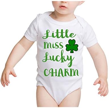 CustomizedByBilgin ST. Patricks Day Little Miss Lucky Charm Baby Girl Bodysuit