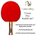 NuLandings Ping Pong Paddle Set - 4 Professional Table Tennis Rackets/Paddles - 8 Premium 3-Star ITTF Standard Balls Portable Cover Case Holder - Precise Racquet Control, Speed and Spin - Bundled Kit