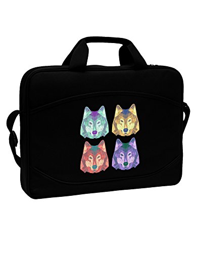 TooLoud Geometric Wolf Head Pop Art 15" Dark Laptop / Tablet Case Bag