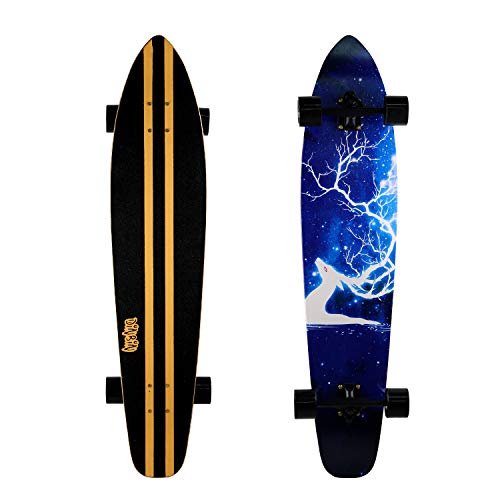 DINBIN 42 Inch Drop Through 8 Ply Maple Complete Longboards Skateboard
