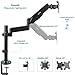 VIVO Black Heavy Duty Articulating Single Pneumatic Spring Arm Desk Mount Stand | Fits One (1) Standard to UltraWide Monitor Screen up to 35” with Max VESA 200×100 (STAND-V101H)thumb 2