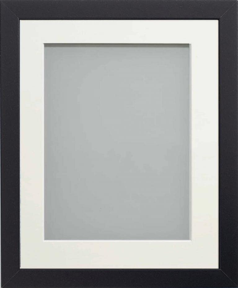 Frame Company Allington Black Photo Frame with Off-White Mount, A3 for A4, fitted with perspex