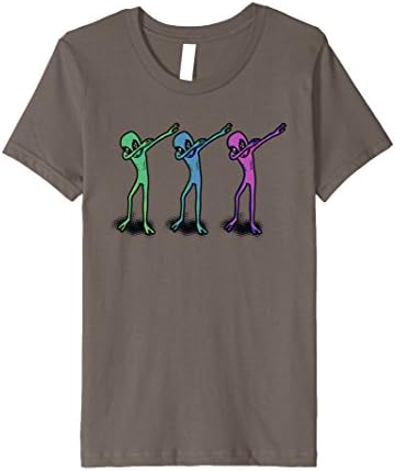 Kids Allien Team Dab Funny Extraterrestrial T-Shirt Gift for Geek 10 Asphalt