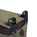 S-ZONE Oversized Canvas Leather Trim Travel Tote Duffel Weekend Bag Wheel Version 50L