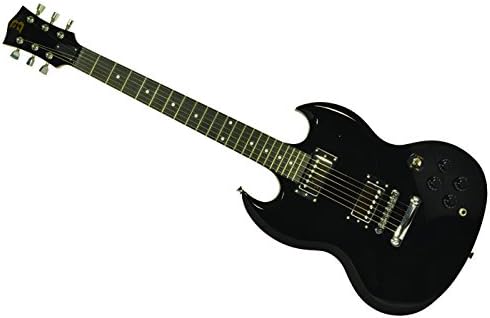 Electric Guitar 6 String SG Style Black by Bryce