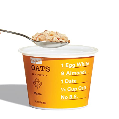 RX A.M. Oats Oatmeal Cups, 12g Protein, Gluten Free Snacks, Variety