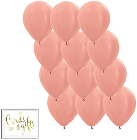 CY Mylar 11-Inch Rose Gold Latex Balloon12-pk, For Champagne Themed Wedding, Bridal Baby Shower, Prom Decorations