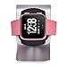 VIGOSS Compatible Fitbit Versa Charger, Premium Aluminum Fitbit Versa Charging Stand Dock Station Cradle Charging Clip Silicone Bracket USB Charger Cable for Fitbit Versa Smartwatch (Silver)