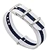 CIVO Watch Bands Premium Ballistic Nylon Watch Strap Stainless Steel Buckle (Ivory/Navy, 22mm)