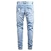 Leadmall Men’s Distressed Jeans | Mens Casual Regular Fit Ripped Destroyed Bike Denim Pants | Fashion Wash Trousers with Pocketthumb 2