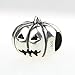 Halloween Jack-o-Lantern Pumpkin .925 Sterling Silver Bead Charm