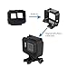 TELESIN Silicone Case for GoPro Hero 5 Black Edition in Camera Frame Case, Soft Rubber Cover Protector Shell Skin Wrap for Go Pro Hero 5 in Frame Case (Black)