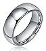 TIGRADE 2mm 4mm 6mm 8mm Titanium Ring Plain Dome High Polished Wedding Band Comfort Fit Size 4-15, 6mm, Silver, Size 11.5