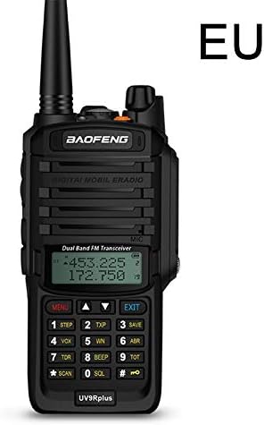 iBellete Walkie Talkies, with Original Earpieces UV-9R Plus Walkie Talkie, IP67 Waterproof CB Radio VHF UHF Dual Band Handheld Two Way Radio 10km long range FM Portable Digital Transceiver - Black