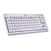 Edal MechanicalEagle Z-77 Multicolor Backlit 87 Keys Mechanical Gaming Keyboard with Blue Switches (White)