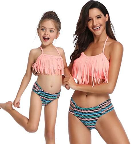 matching mother and daughter swimming costumes