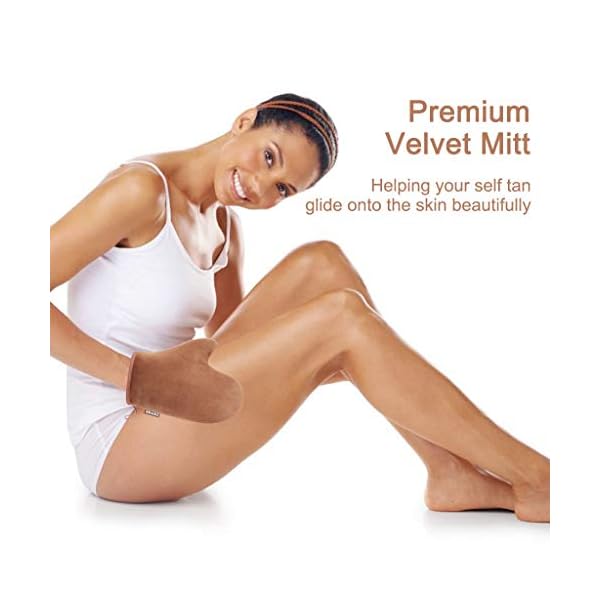 GAIYAH Self Tanning Mitt Tan Mitt - Double Sided Fake Tan Mitt Self Tan Mitt With Thumb Ultra Soft Tanning Mit