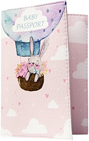 ECO Leather passport cover for travel Documents holder Designer case men women (baby pink)