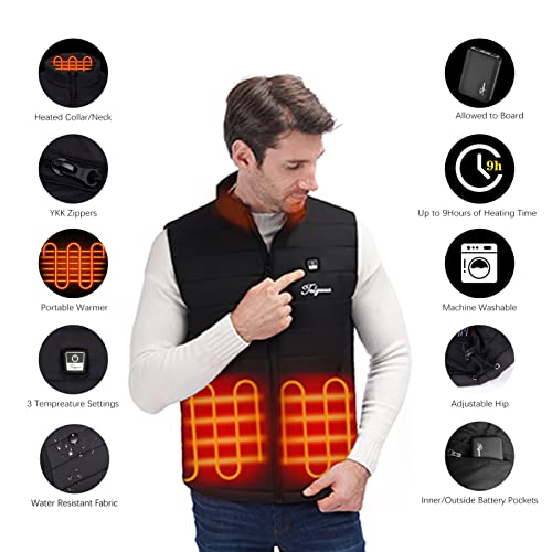 Telguua Heated Vest for Men with Battery Pack Included Warm Men's
