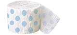 30ft Light Blue Polka Dot Crepe Paper Streamers