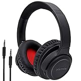 Bluetooth Headphones Over Ear, YAMAY Wireless Headphones with Microphone, Wired & Wireless Headset, Hi-Fi Sound 3.5mm Aux Cable Soft Memory Earpads for Cell Phones PC Tablet TV Men Women Kids (Black)